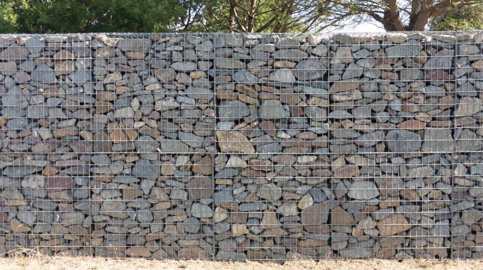 Mur de soutènement en gabion à Aix en Provence 