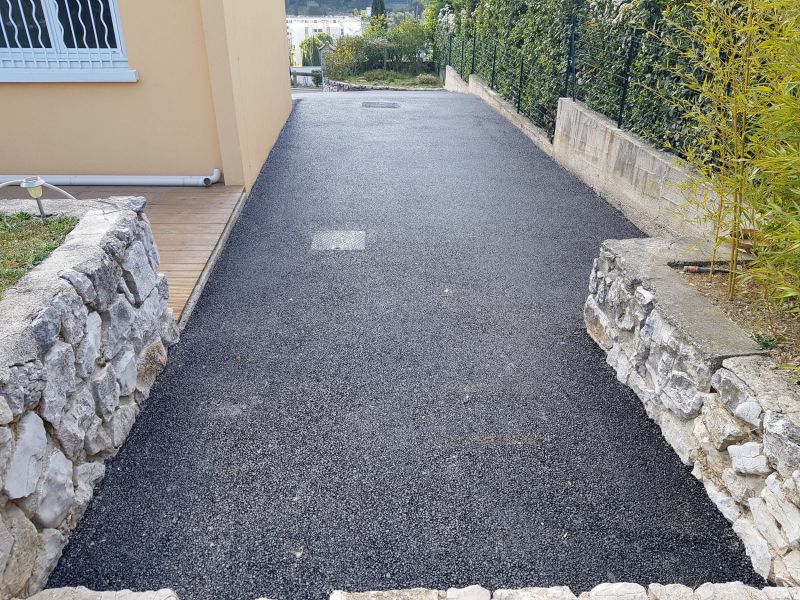 Goudronnage d'un Chemin privé en enrobé noir