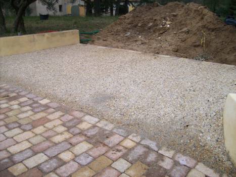 Jonction pavage et dallage béton