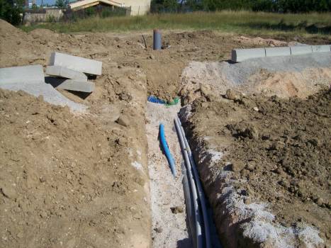 réalisation d'une tranchée