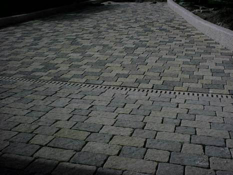 chemin d'accès en pavage après travaux