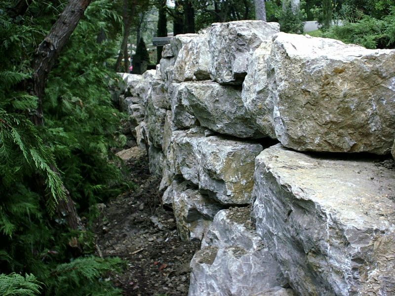 réalisation d'enrochement