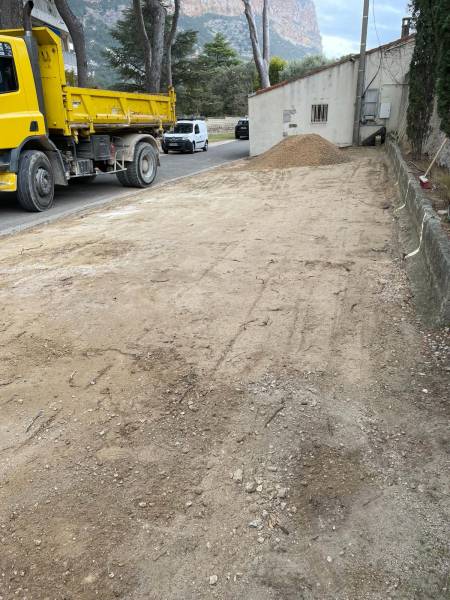 Travaux pour mise en place de dalles stabilisatrices à gravier dans le 13