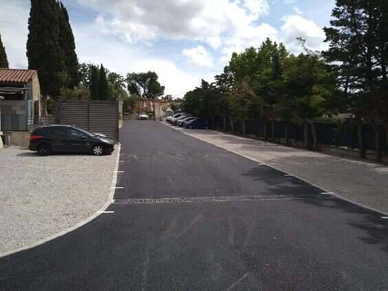 Chantier d'enrobé à Marseille