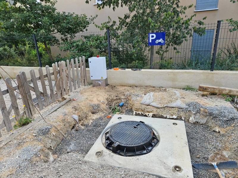 station de relevage double pompe pour cabinet médical à allauch dans le 13