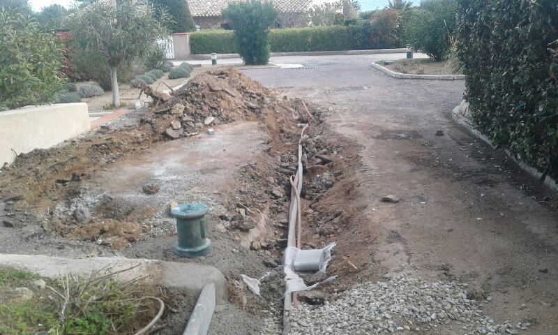 Terrassement pour extraire les racines