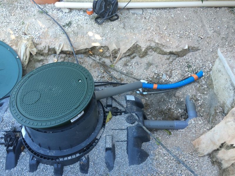 Raccordement de la fosse à la maison