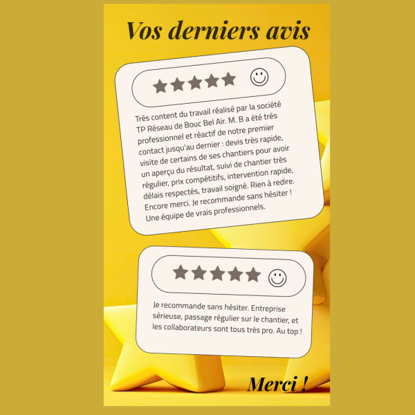 Avis Google pour Réseau TP