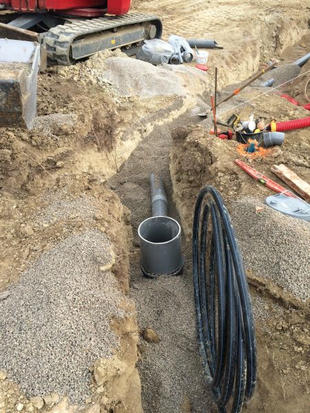 second sablage avant pose du grillage avertisseur